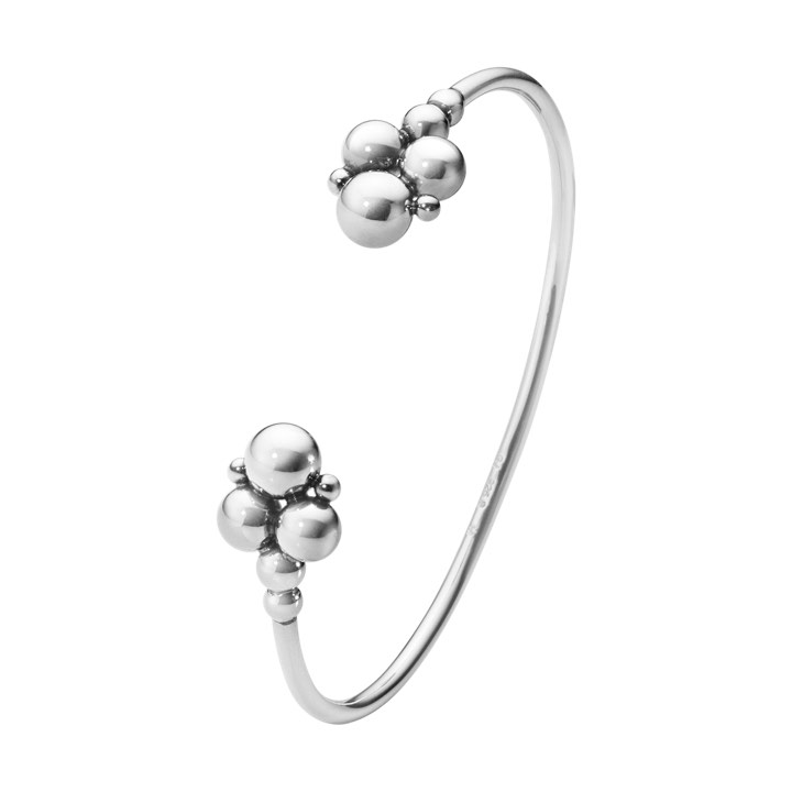 Georg Jensen MOONLIGHT GRAPES OPEN BANGLE SILVER L