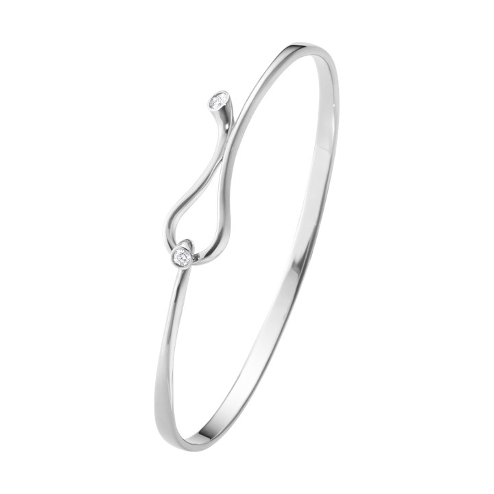 Georg Jensen MAGIC BANGLE vitguld DIAMOND 0.12 CT M