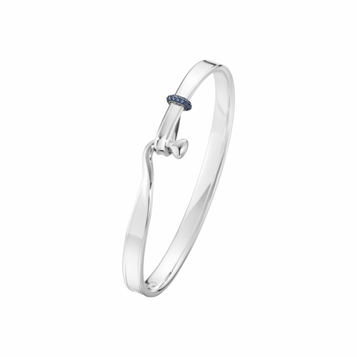TORUN BANGLE Armband Blå safirer Silver i gruppen Armband / Stela armband hos SCANDINAVIAN JEWELRY DESIGN (20000175)