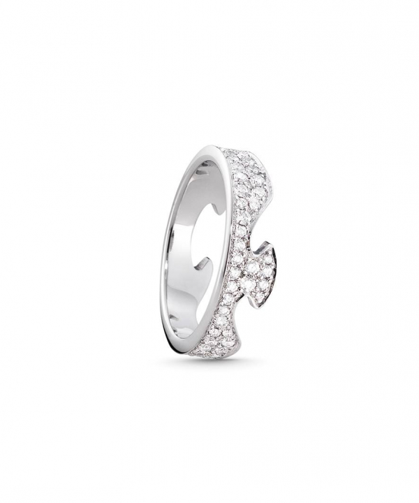 FUSION END RING vitguld DIAMOND PAVÉ 0.66 CT 62