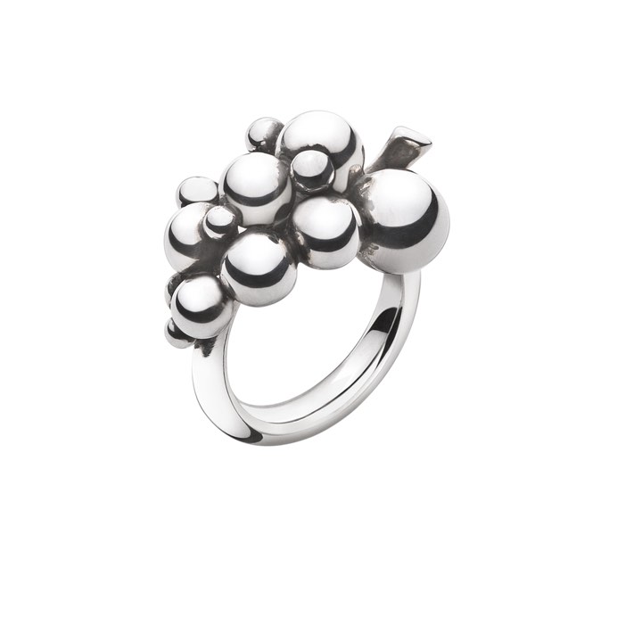 MOONLIGHT GRAPES SMALL RING SILVER OXIDISED 59