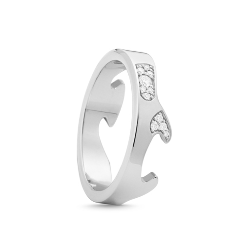 FUSION END Ring Diamant (Vitguld) i gruppen Ringar / Diamantringar hos SCANDINAVIAN JEWELRY DESIGN (20001063)