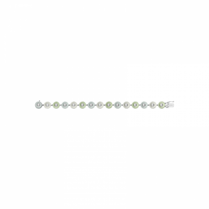 Georg Jensen DAISY Armband (Silver) GREEN ENAMEL SM