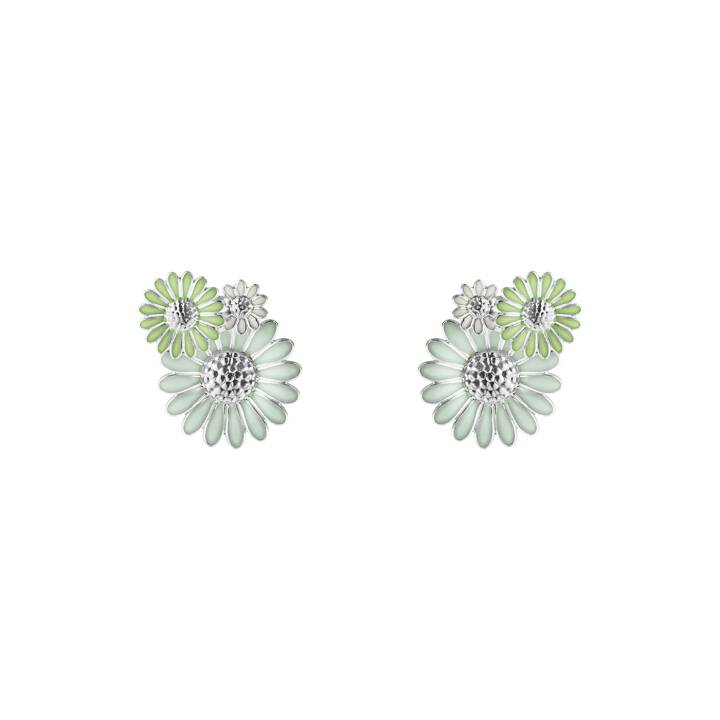 DAISY LARGE Studs/Örhänge SILVER GREEN ENAMEL