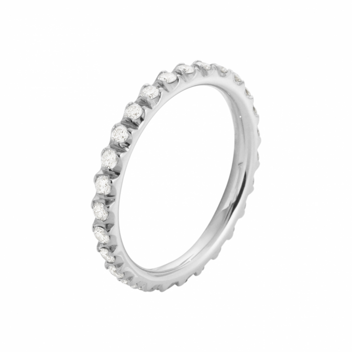 GJ SIGNATURE LARGE RING White Gold DIAMOND