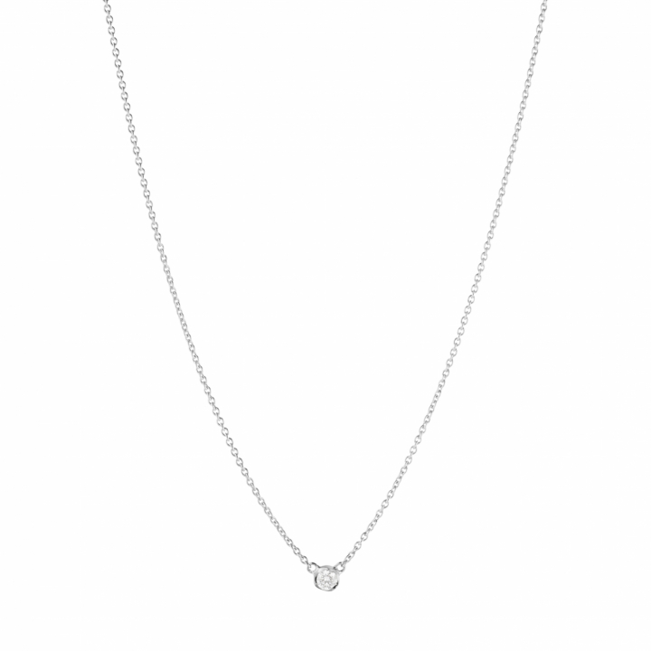 GJ SIGNATURE SOLITAIRE PENDANT White Gold DIAMOND 0.05 CT