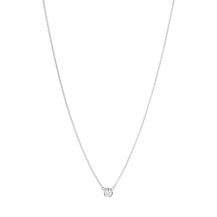 GJ SIGNATURE SOLITAIRE PENDANT White Gold DIAMOND 0.10 CT