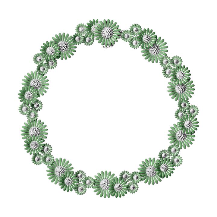 DAISY Halsband SILVER VIVID GREEN ENAMEL SM