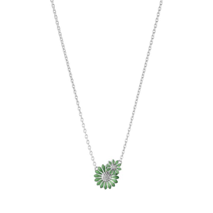 DAISY LAYERED Pendant/Halsband SILVER VIVID GREEN ENAMEL