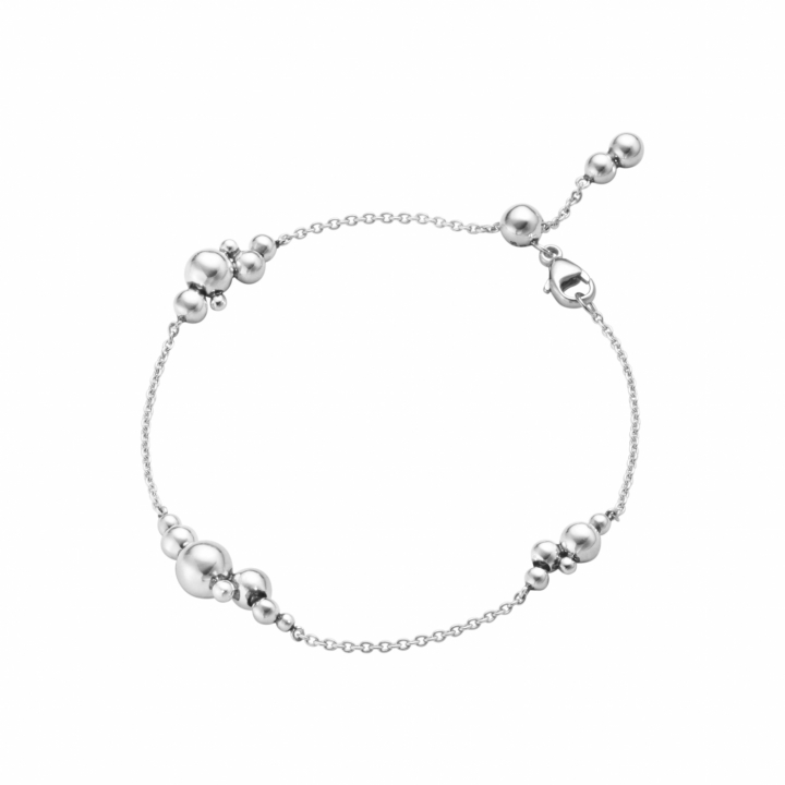 GRAPE CHAIN BRACELET 3 CLOUDS SILVER 18 CM