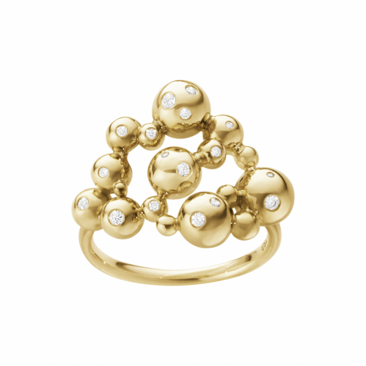 Georg Jensen GRAPE CLUSTER RING GULD 0.11 CT 53