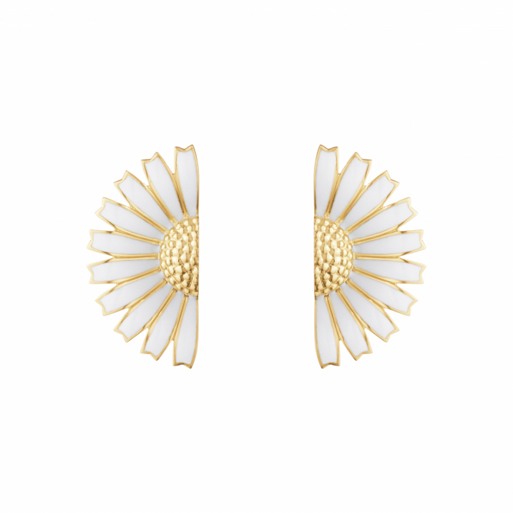 Georg Jensen DAISY HLF EAR SI GP WHITE 44MM