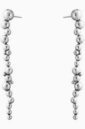 MOONLIGHT GRAPES Långa Örhänge Silver i gruppen Örhängen / Silverörhängen hos SCANDINAVIAN JEWELRY DESIGN (20001632)