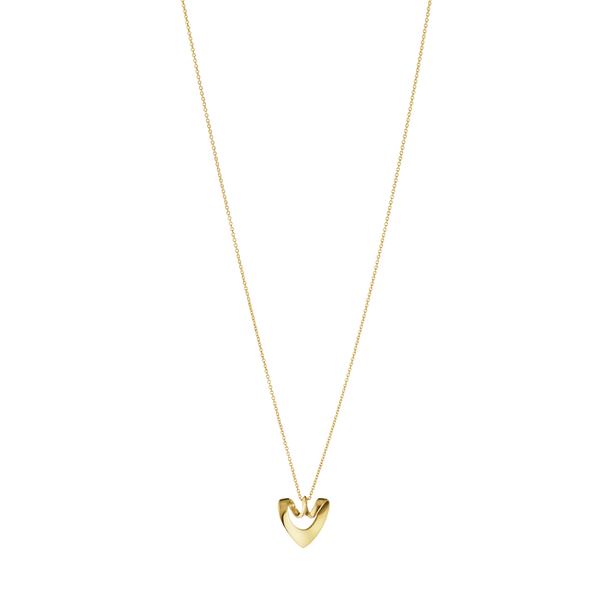 2025 HEART Halsband Guld i gruppen Halsband / Guldhalsband hos SCANDINAVIAN JEWELRY DESIGN (20001676)