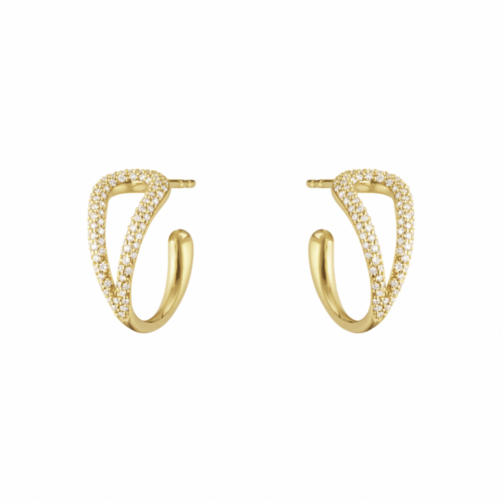 MERCY SWIRL Örhängen Guld Diamanter  0.41 CT i gruppen Örhängen / Diamantörhängen hos SCANDINAVIAN JEWELRY DESIGN (20001835)