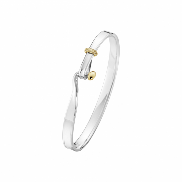 TORUN BANGLE Armband Champagnefärgad diamanter 0.08 CT Guld/Silver i gruppen Armband / Stela armband hos SCANDINAVIAN JEWELRY DESIGN (20001908)