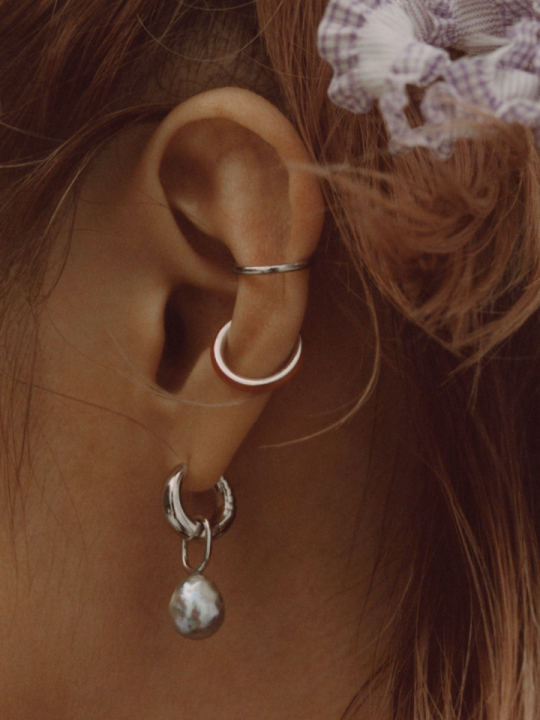 MARIA BLACK Twin Mini Ear Cuff Silver