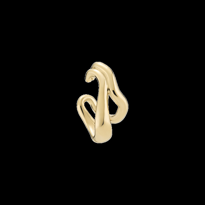 River Earcuff Goldplated Silver (One) i gruppen Örhängen / Guldörhängen hos SCANDINAVIAN JEWELRY DESIGN (200152YG)