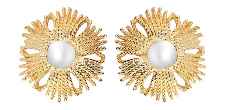 Gatsby big Pearl örhänge Guld i gruppen Örhängen / Pärlörhängen hos SCANDINAVIAN JEWELRY DESIGN (2015421001)