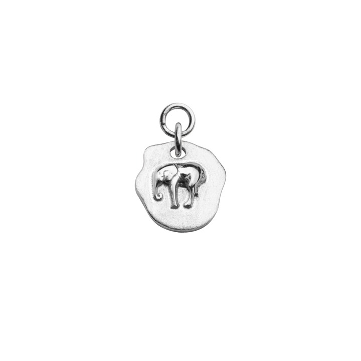 CU JEWELLERY Letters elephant pend for hoops Silver