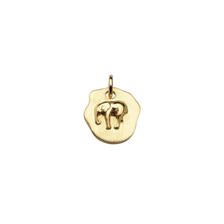 CU JEWELLERY Letters elephant pendant Guld