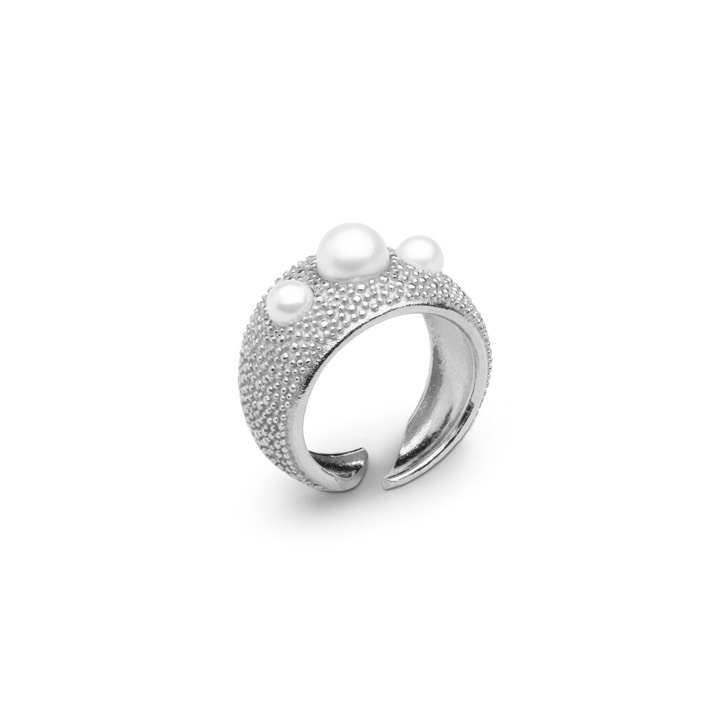 CU JEWELLERY Pearl bubble ring Silver 17,5