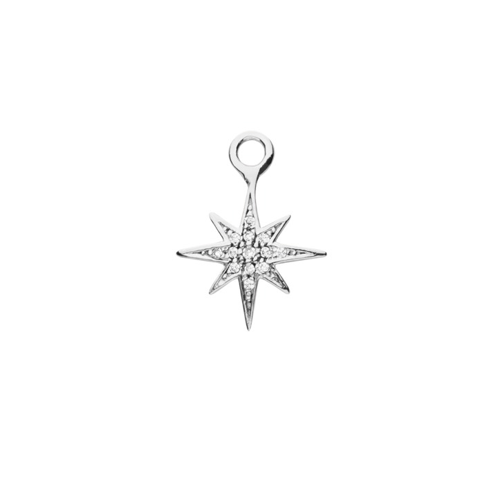 Letters one star pendant for hoops Silver i gruppen Halsband / Silverhalsband hos SCANDINAVIAN JEWELRY DESIGN (2117610001)