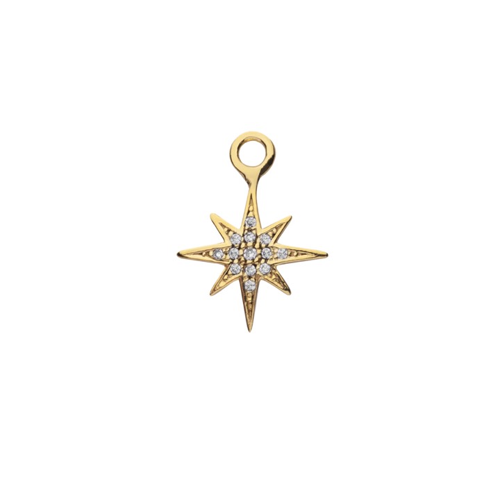 Letters one star pendant for hoops Guld i gruppen Halsband / Guldhalsband hos SCANDINAVIAN JEWELRY DESIGN (2117620001)