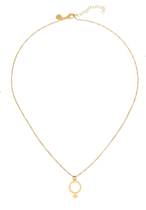 Letters venus big neck gold  42-47 cm i gruppen Halsband / Guldhalsband hos SCANDINAVIAN JEWELRY DESIGN (2212120002)