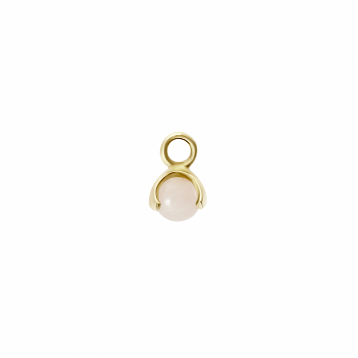 CU JEWELLERY Letters stone 10 rose quartz pend guld