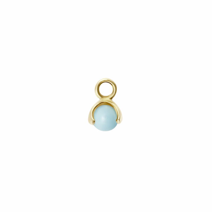 CU JEWELLERY Letters stone 12 turquoise pend guld