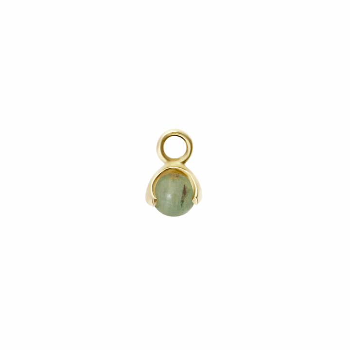 CU JEWELLERY Letters stone 5 aventurine pend guld