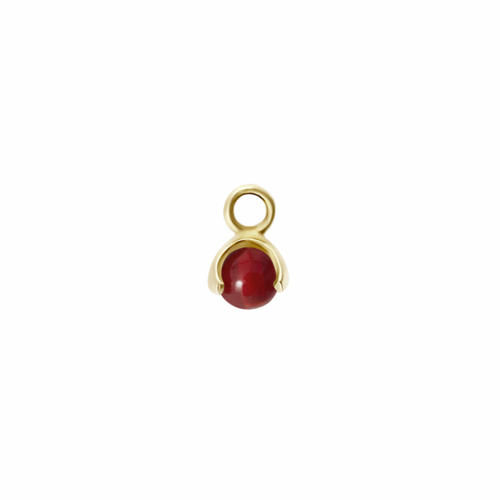 CU JEWELLERY Letters stone 7 carnelian pend guld