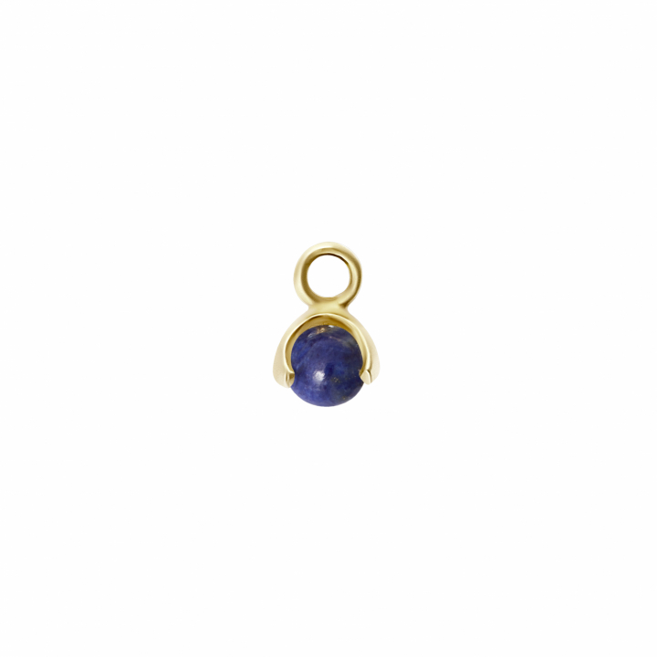 CU JEWELLERY Letters stone 9 lapis pend guld