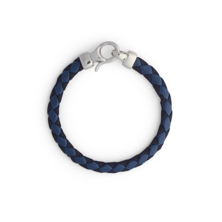 Bear braided brace blue i gruppen Armband / Silverarmband hos SCANDINAVIAN JEWELRY DESIGN (2229377R)