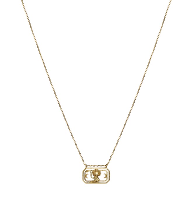 Zodiac lejonet halsband (guld) 45 cm i gruppen Halsband / Guldhalsband hos SCANDINAVIAN JEWELRY DESIGN (2580a)