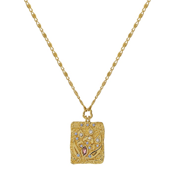 Fleur halsband (guld) 43 cm i gruppen Halsband / Guldhalsband hos SCANDINAVIAN JEWELRY DESIGN (2590a)