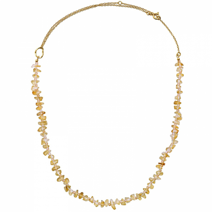 Maanesten Riesme Citrine Halsband Guld