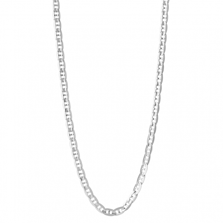 Carlo Necklace 43 Silver (One) i gruppen Halsband / Silverhalsband hos SCANDINAVIAN JEWELRY DESIGN (300339-43)