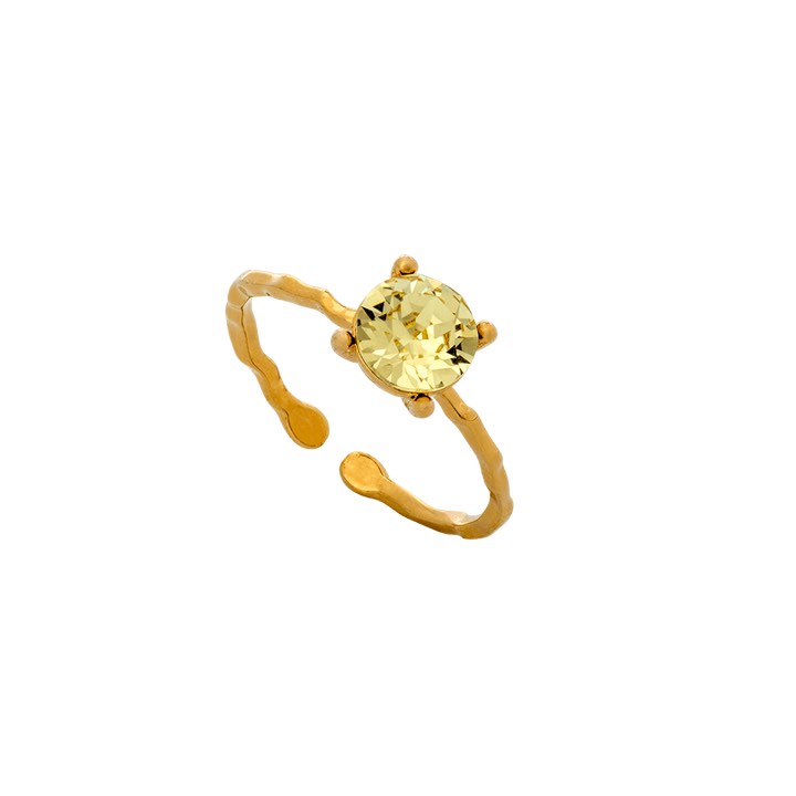 Princess Ada ring – Crystal citrine (guld)
