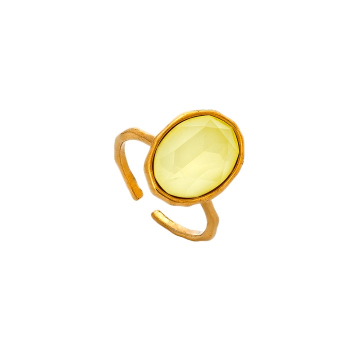 Astrid oval ring - Sugar lemon i gruppen Last Chance / Ringar hos SCANDINAVIAN JEWELRY DESIGN (30535)