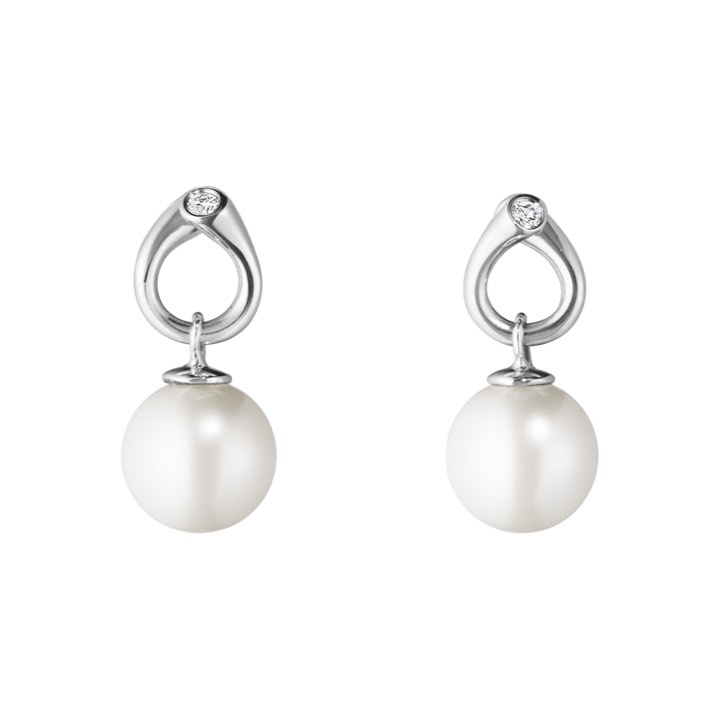 MAGIC Örhänge Vitguld PEARL Diamant 0.04 CT