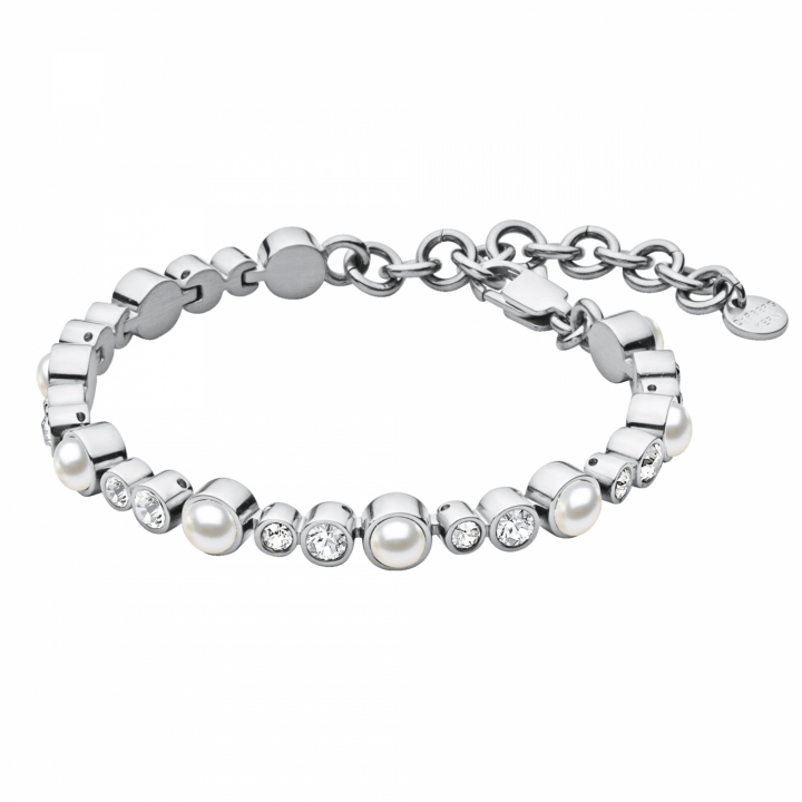 SACHA Armband Silver/white pearl  i gruppen Armband / Silverarmband hos SCANDINAVIAN JEWELRY DESIGN (352174)
