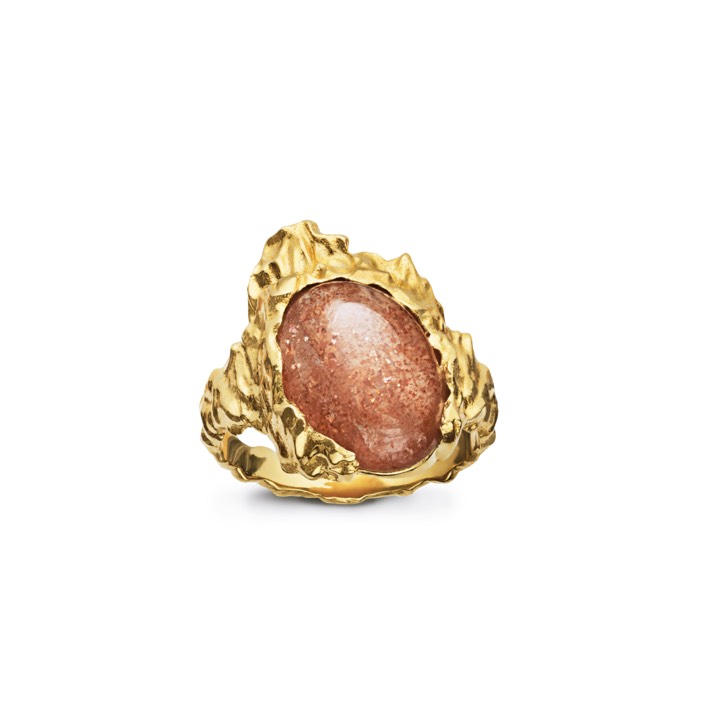 Maanesten Goddess ring Sunstone (guld) 57