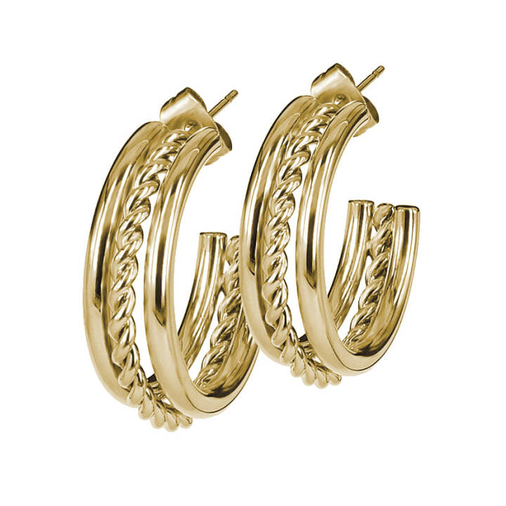 TWIST örhänge Guld i gruppen Örhängen / Guldörhängen hos SCANDINAVIAN JEWELRY DESIGN (358153)