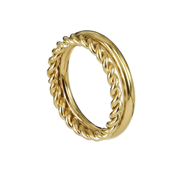 TWIST Guld ring i gruppen Ringar hos SCANDINAVIAN JEWELRY DESIGN (358214V)