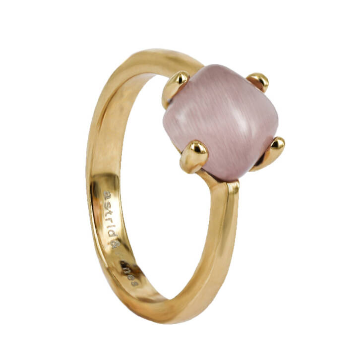 astrid&agnes VICTORIA Guld/Rosa ring S