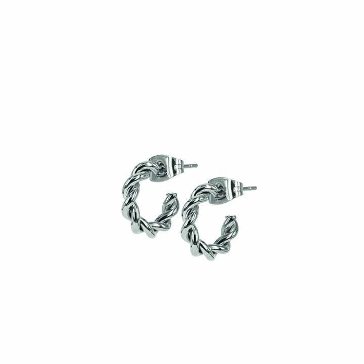 TWIST Mini örhänge Stål i gruppen Örhängen / Silverörhängen hos SCANDINAVIAN JEWELRY DESIGN (359105)