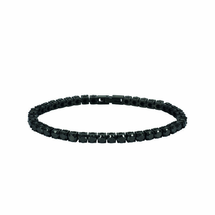 astrid&agnes GLIMRA 4mm armband Svart/Svart