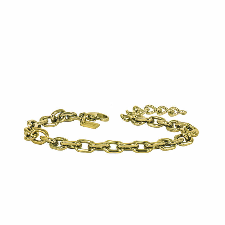 CHARLIE Chain armband Blankt Guld i gruppen Armband hos SCANDINAVIAN JEWELRY DESIGN (364888)